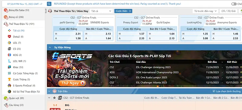 Thể thao điện tử eSports với nhiều trò chơi phổ biến hiện nay